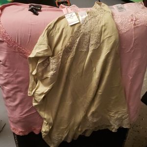 3 satin night time tops bundle